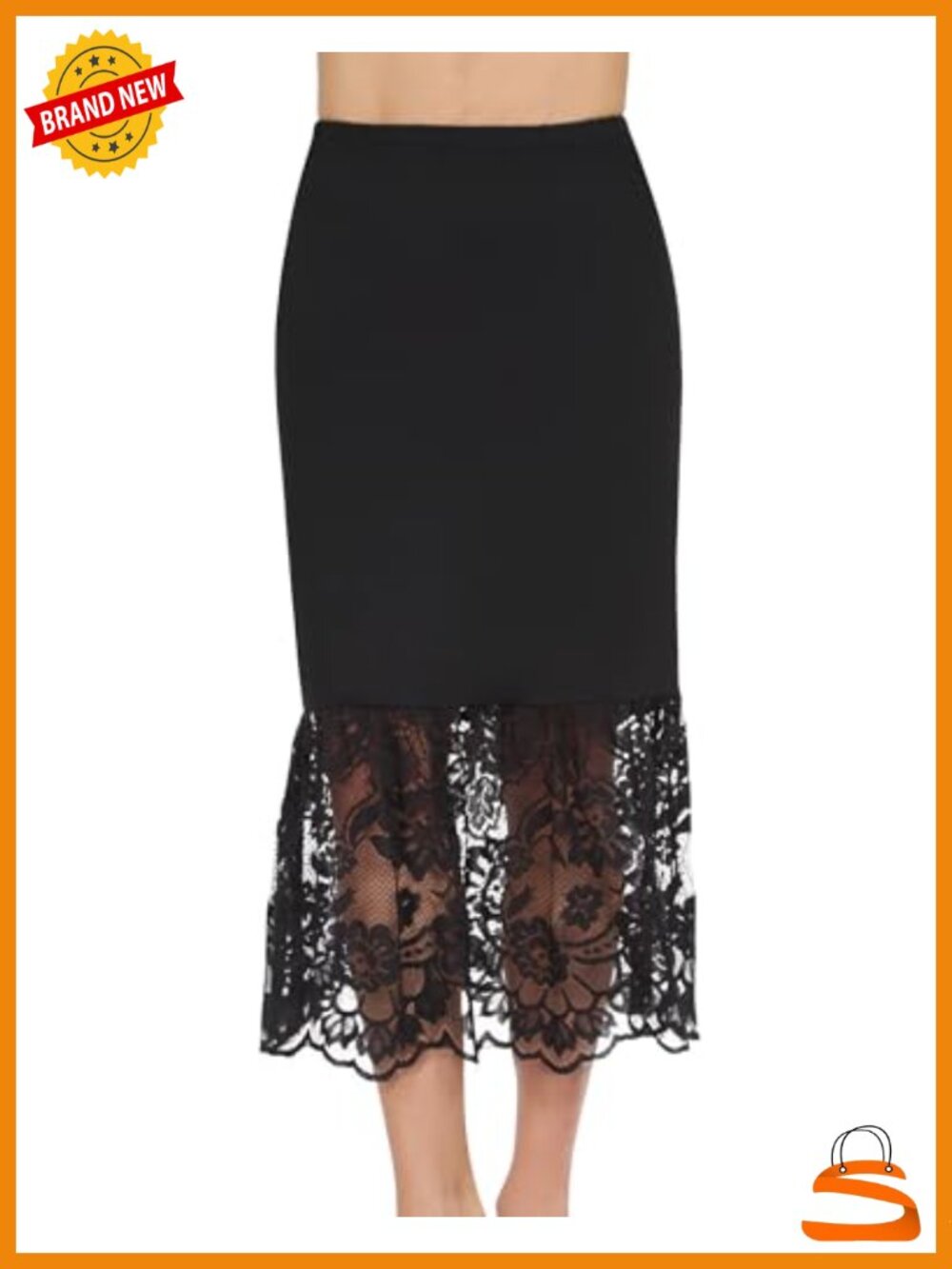 Half Slip Under Dress Long Lace Trim Slip Skirt Extender 22 26 30 Inches